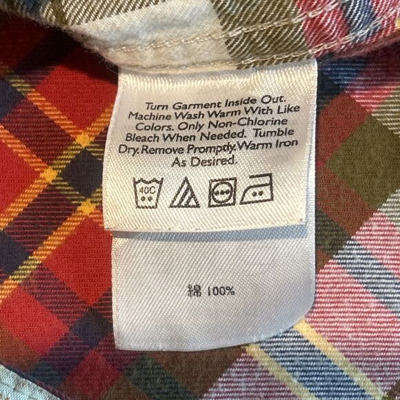 Eddie Bauer Sport Shop Flannel Shirt. Men’s Large. Plaid. Button Up. Long Sleeve - Picture 5 of 11